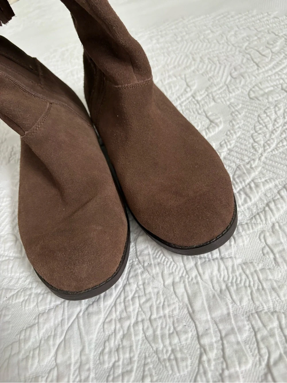 Torrid Women’s Tall Suede Lace-Back Riding Boots Brown over the knee 9W wide